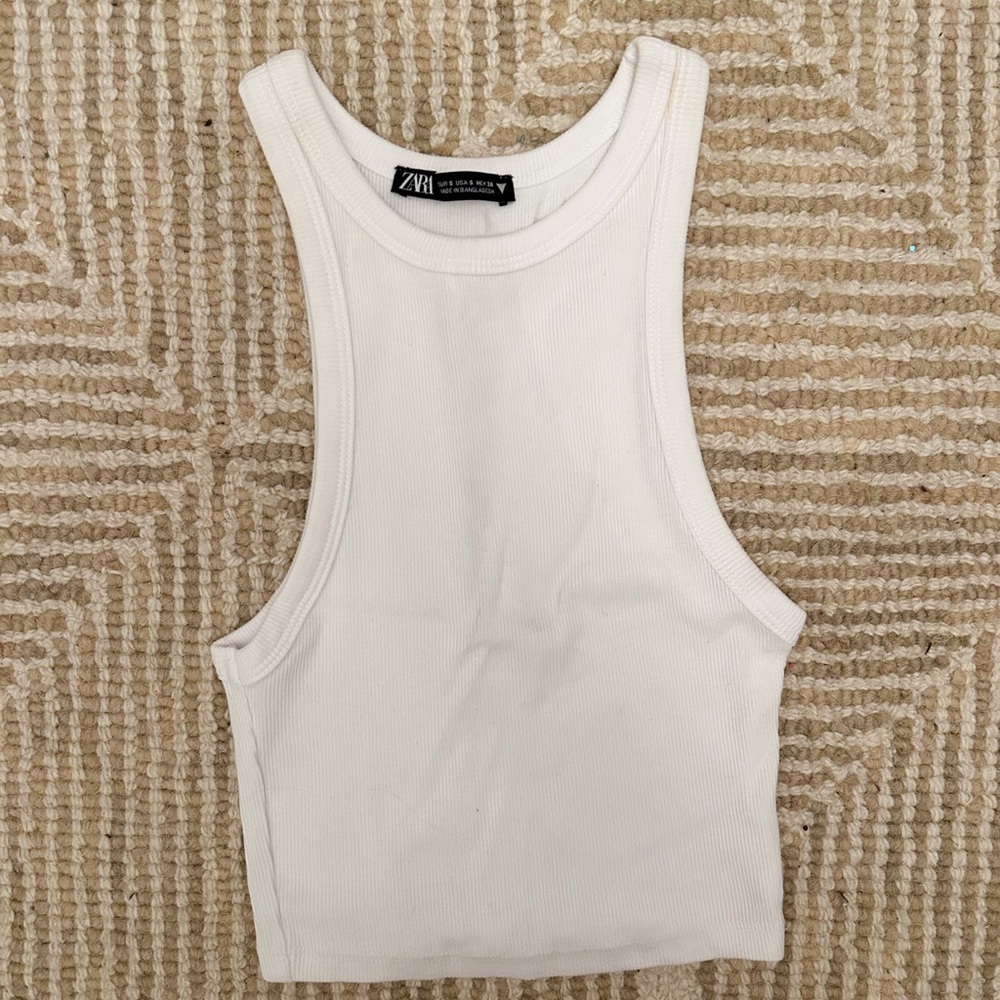 Zara Classic White Tank Top
